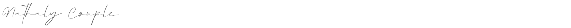 Sample characters Nathaly Couple Font